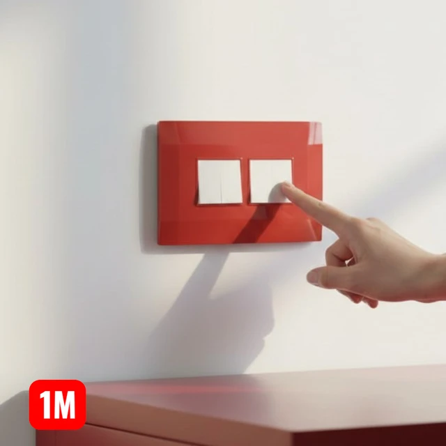 1 MODULAR WOODEN COVER PLATE (CHERRY RED)
