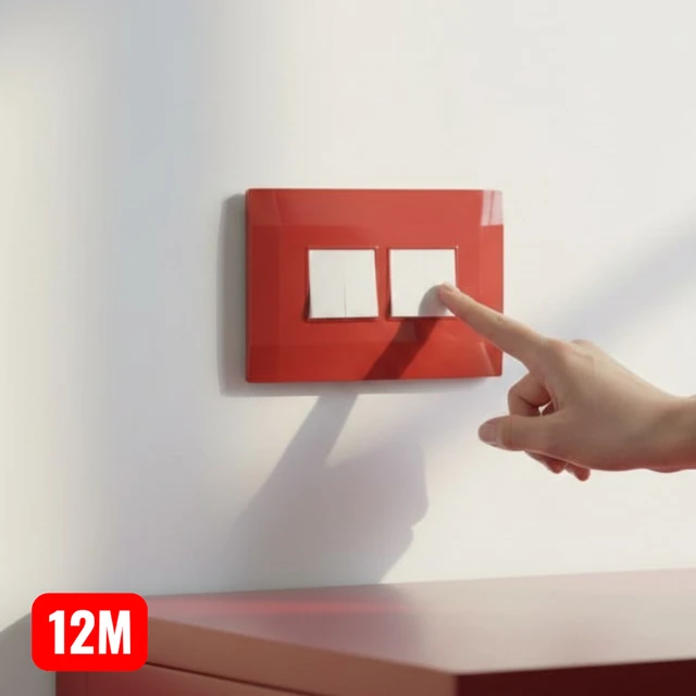 12 MODULAR WOODEN COVER PLATE (CHERRY RED)