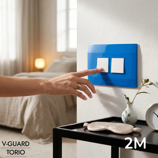 2 MODULAR WOODEN COVER PLATE ( AQUA BLUE)