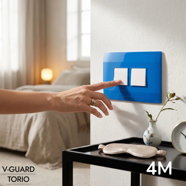 4 MODULAR WOODEN COVER PLATE ( AQUA BLUE)