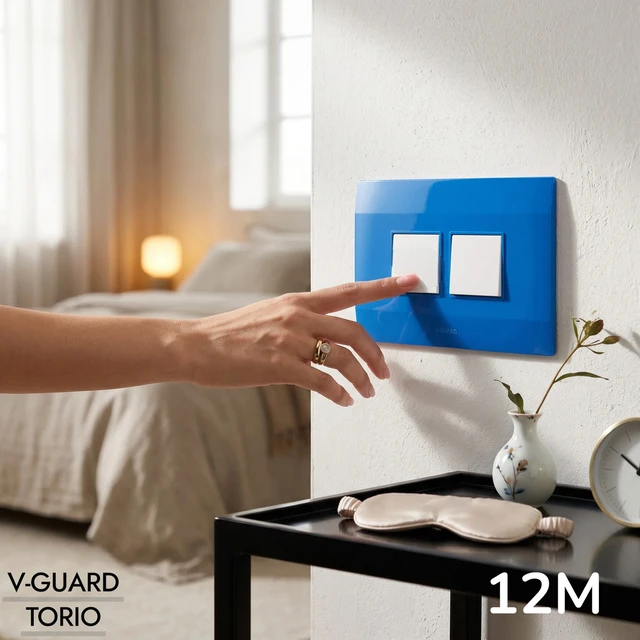 12 MODULAR WOODEN COVER PLATE ( AQUA BLUE)
