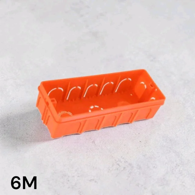 6 MODULAR CONCEAL PVC BOX WITH BRASS INSERT