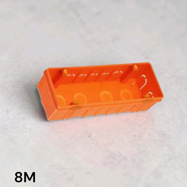 8 MODULAR CONCEAL PVC BOX WITH BRASS INSERT