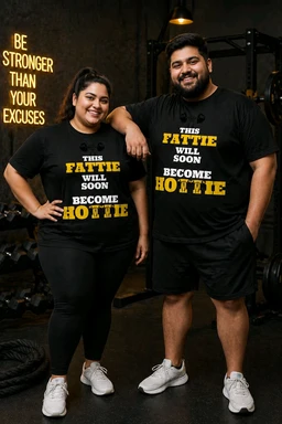Unisex Black Printer T Shirt - M