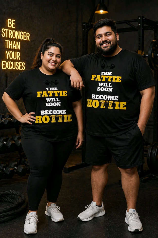 Unisex Black Printer T Shirt - M