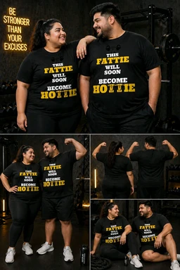 Unisex Black Printer T Shirt - M