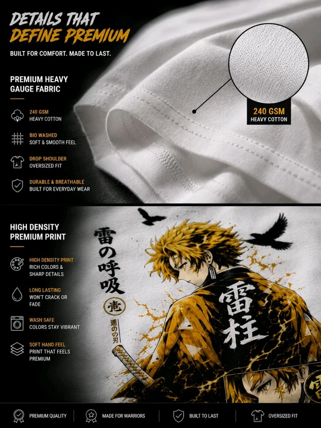Zenitsu Print T-shirt - S