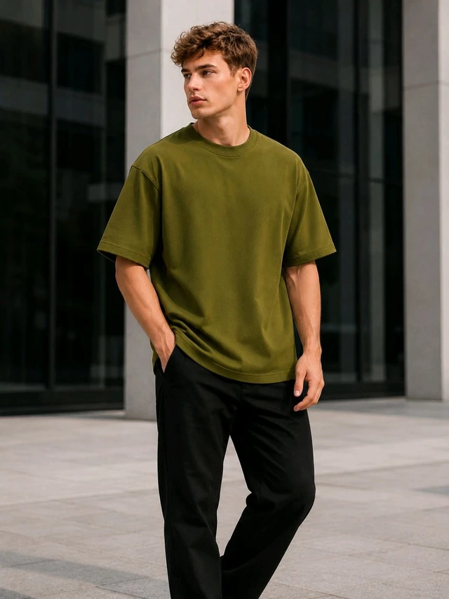 Olive Green Tees - S