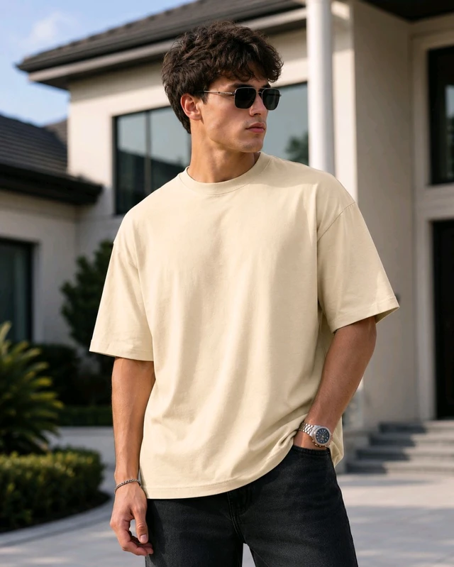 Off-Duty Beige Tee - L