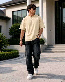 Off-Duty Beige Tee - L
