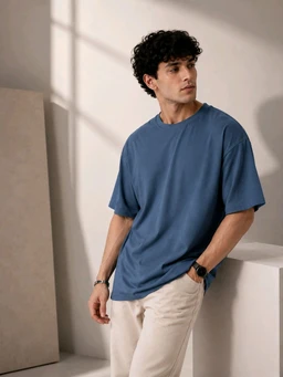Blue Oversize Tee - S
