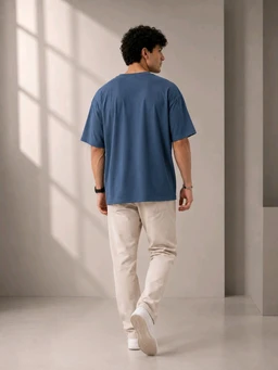 Blue Oversize Tee - S