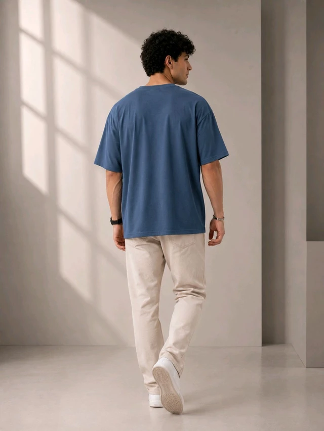 Blue Oversize Tee - M