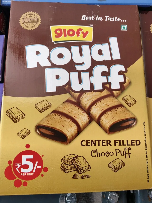 5/- Rayal Puff Center Filled Chaco Filled Puf