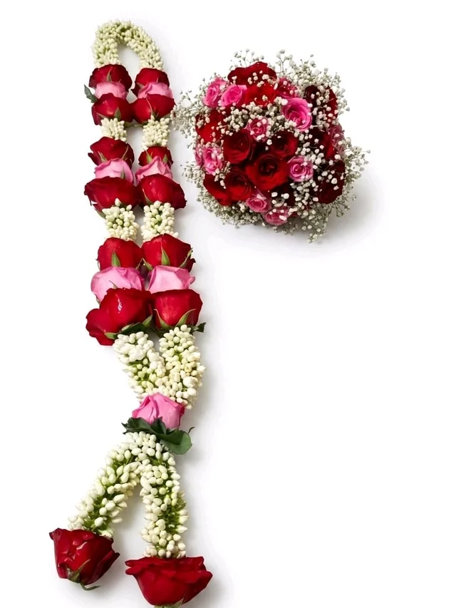 Premium Rose Garland with Matching Bouquet