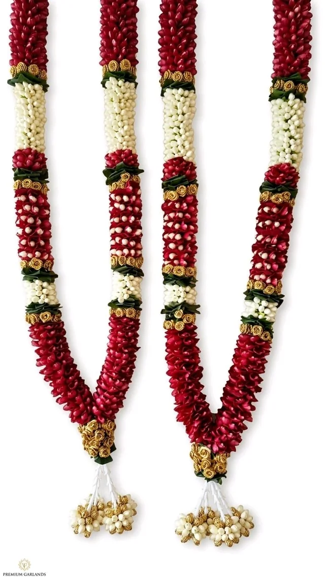 SSBPG Premium Designer Red Rose Jaimala - 4 foot