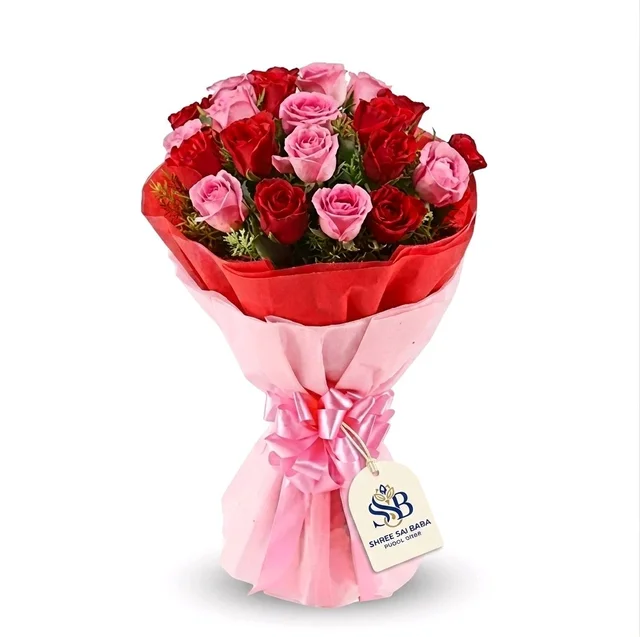 Red & Pink Rose Romance Bouquet