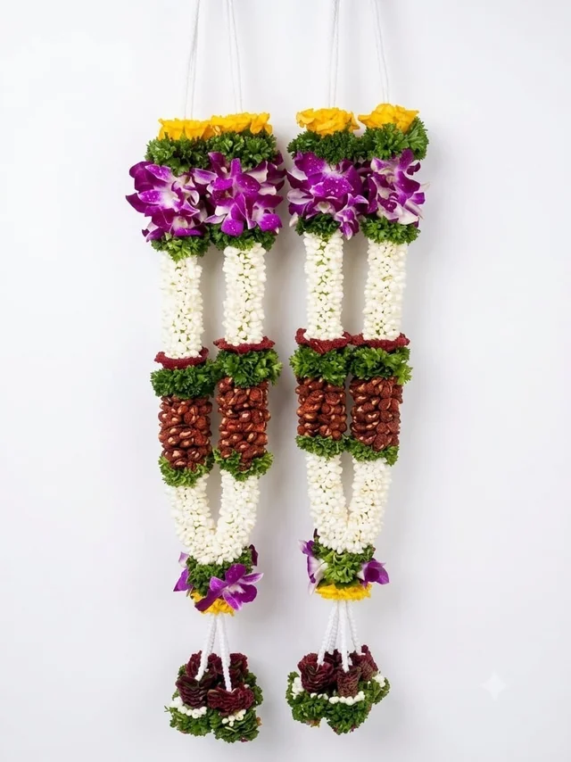 Premium Purple & White Wedding Garland