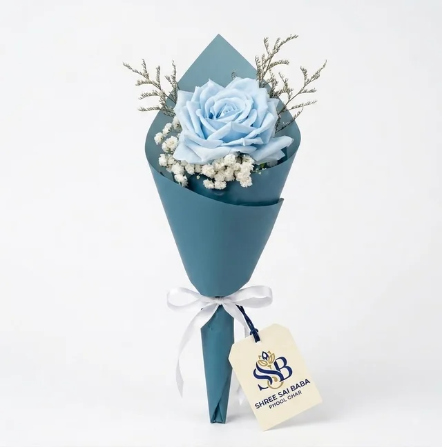 SSBPG Blue Premium Single Rose Wrap