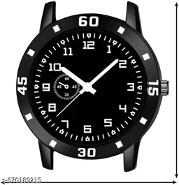 Premium Black Stylish Men's Watch | Luxury Analog Watch | Metal Strap Fashion Watch - Free Size, Black