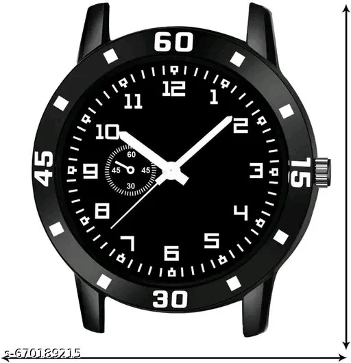 Premium Black Stylish Men's Watch | Luxury Analog Watch | Metal Strap Fashion Watch - Free Size, Black