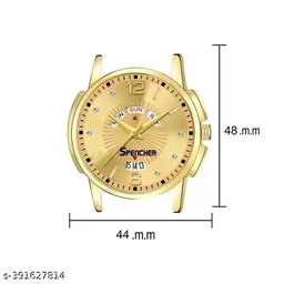 Golden Premium Men's Watch | Luxury Golden Sining Design - Free Size, Golden
