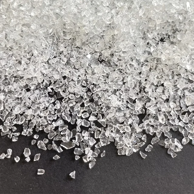 1 KG Transparent Firepit Glass Stones for Resin Art – Clear Crystals (4–6 mm)