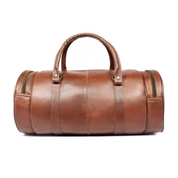 Premium Genuine Leather Travel & Gym Bags - 20 inches Standdrad, Brown