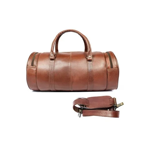 Premium Genuine Leather Travel & Gym Bags - 20 inches Standdrad, Brown