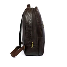 STEPSCART LEATHERS Executive Genuine Leather Laptop Backpack - 15 Inches Regular Size, Brown