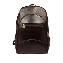 STEPSCART LEATHERS Executive Genuine Leather Laptop Backpack - 15 Inches Regular Size, Brown