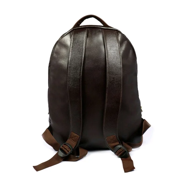 STEPSCART LEATHERS Executive Genuine Leather Laptop Backpack - 15 Inches Regular Size, Brown