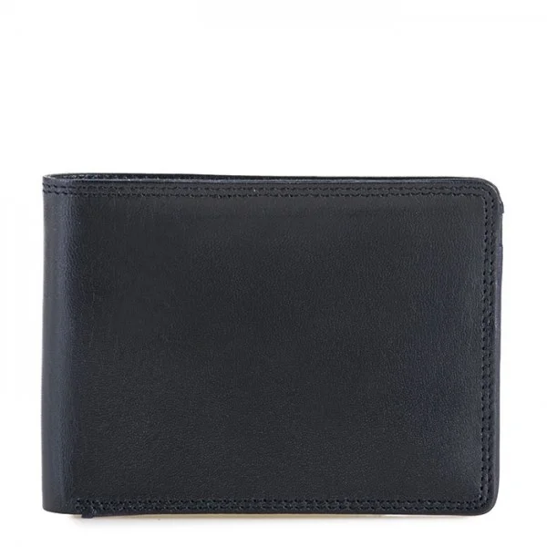Genuine Leather Men's Trendy Wellets Collection - Size: 11 × 9 cm (Closed)Open Size: 22 × 9 cm, BLACK