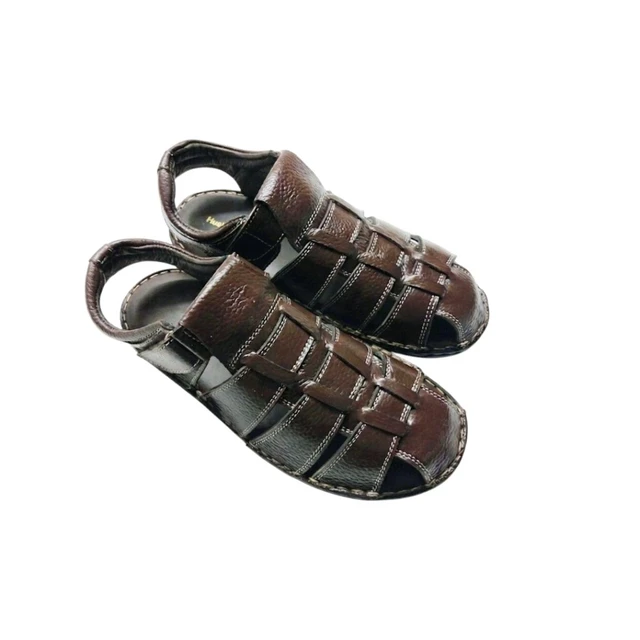 Genuine Leather Men's Trendy Sandals - 7, Morocco Brown