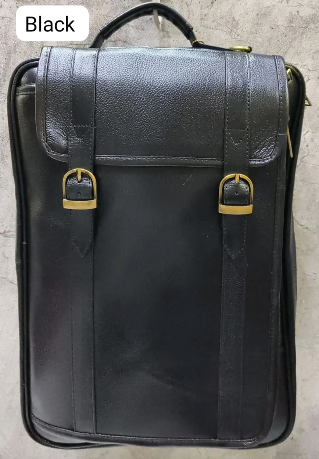 Genuine Leather 4-Way Multi-Functional Laptop Bag –