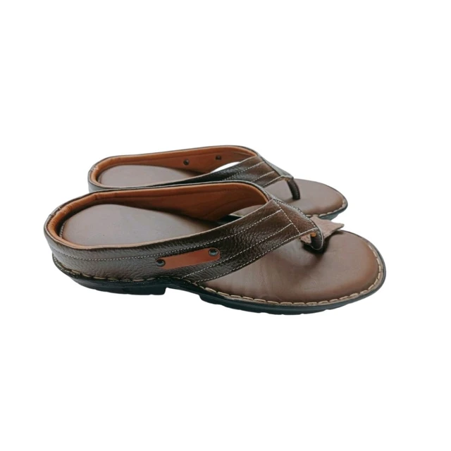 StepsCart Premium Leather Comfort Sandals - 6, Cinnamon