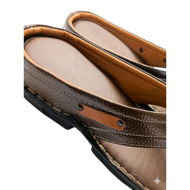 StepsCart Premium Leather Comfort Sandals - 6, Cinnamon