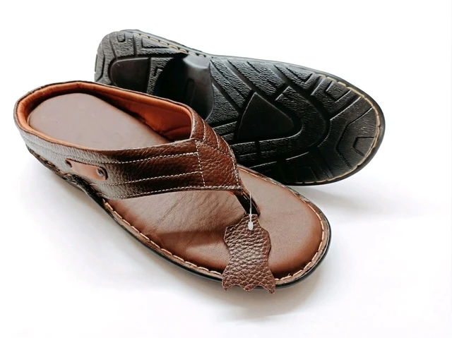 StepsCart Premium Leather Comfort Sandals - 6, Cinnamon