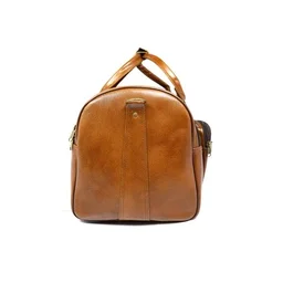 STEPSCART Classic Leather Travel Duffle Bag - 22 Inches, Yellow Orange