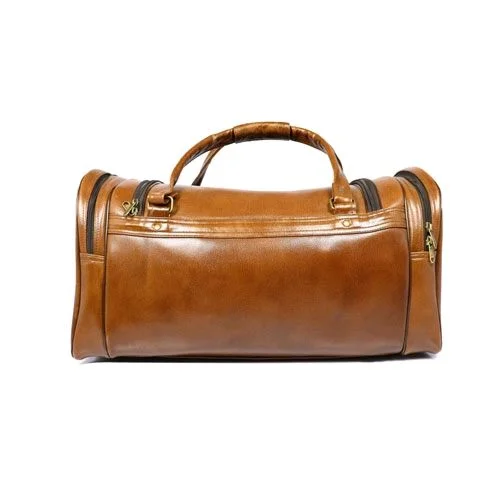 STEPSCART Classic Leather Travel Duffle Bag - 22 Inches, Yellow Orange