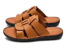 Street Flex Leather Sandals - 6, Black