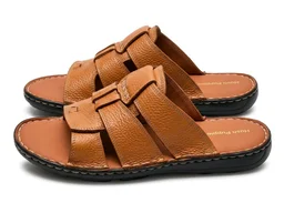 Street Flex Leather Sandals - 7, Black