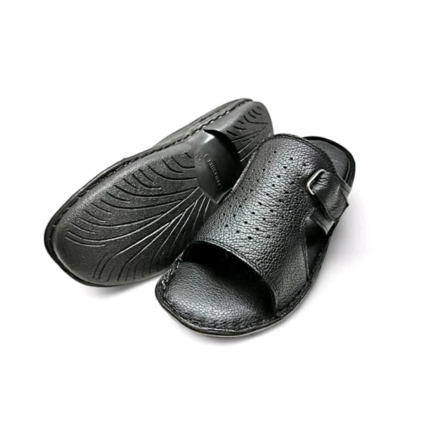 Royal Comfort Leather Sandals For Men - 6, Black