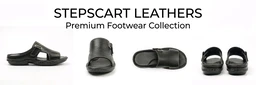 Royal Comfort Leather Sandals For Men - 6, Black