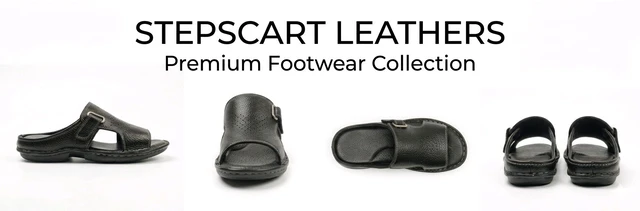 Royal Comfort Leather Sandals For Men - 6, Black