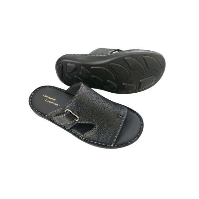 Gentle Walk Leather Sandals - 11, Black