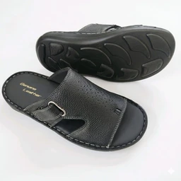 Gentle Walk Leather Sandals - 11, Black