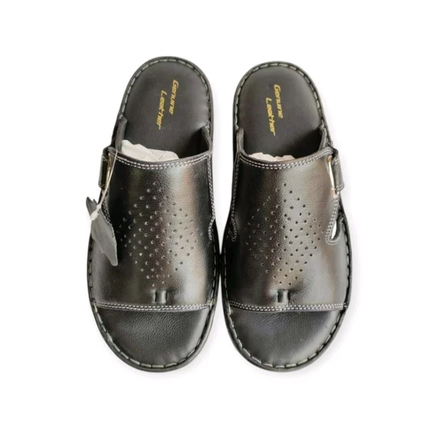 Gentle Walk Leather Sandals - 8, Black