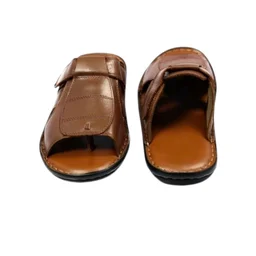 Premium Quality Leather Comfort Trendy Sandal for Men - 6, Tangerine