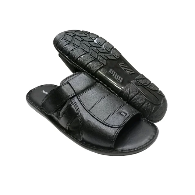 Premium Quality Leather Comfort Trendy Sandal for Men – Black - 7, Black
